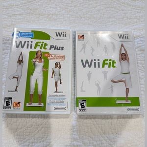 2 games - Nintendo Wii fit & Nintendo Wii fit PLUS. Excellent condition w book